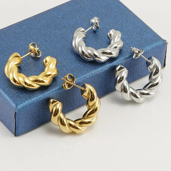 Twisted Korean Tangled Earings (AWJ-101)